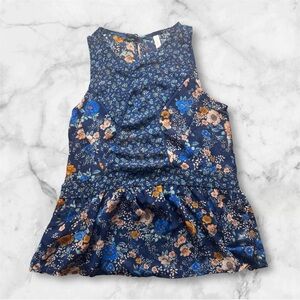 Xhilaration Blue Floral Top